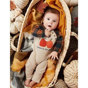 Mud Pie Halloween Baby Boys Cutest in The Patch Onepiece